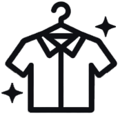 Black pixelated icon of a person with one arm raised, standing behind a podium or lectern.